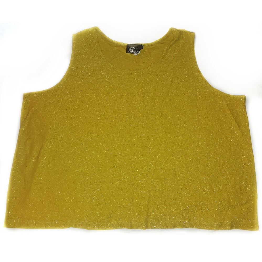 Vintage silver threads sparkly gold tank t…